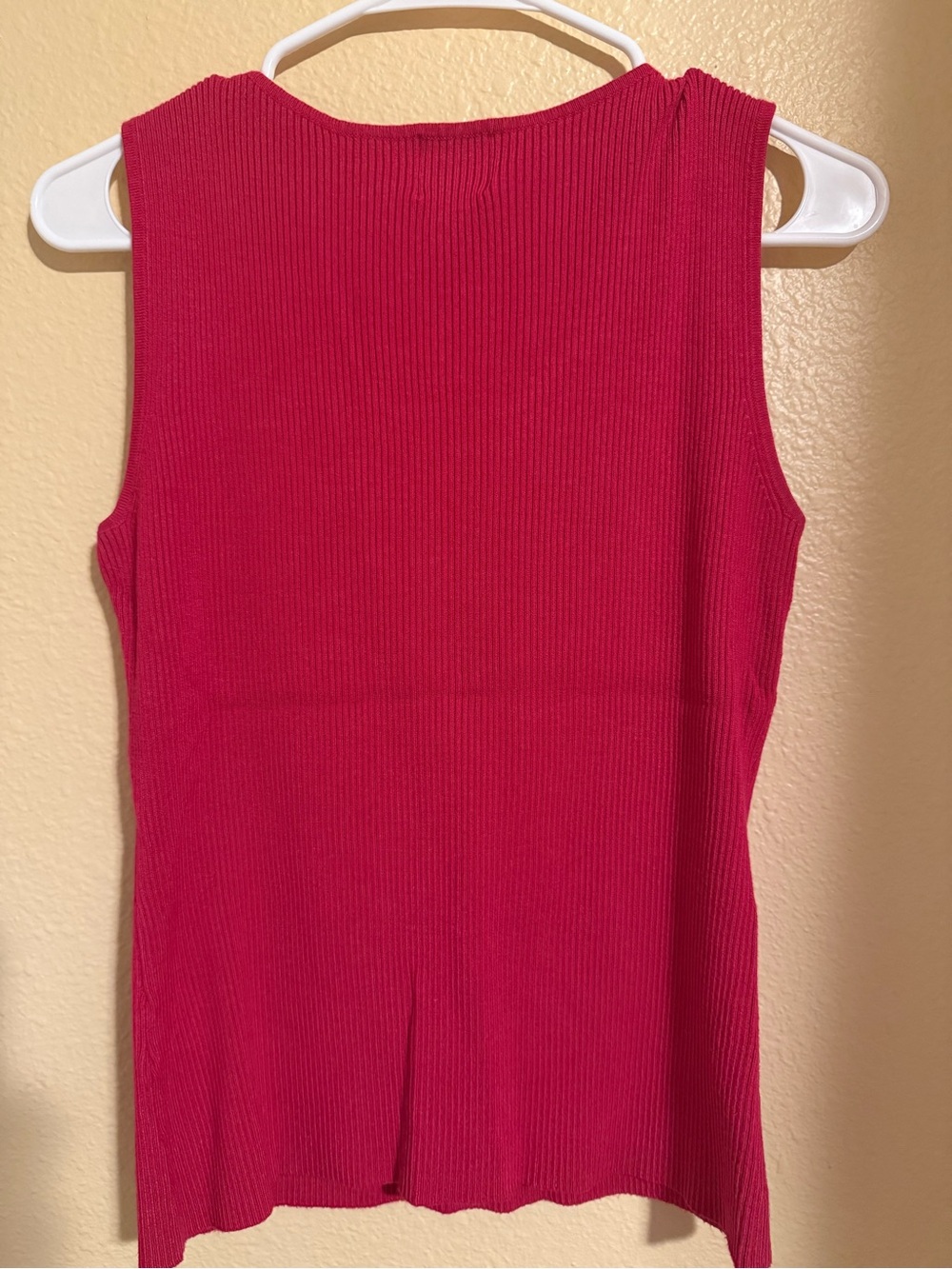 Ruby Rd. Fuchsia Ribbed Tank with Black Sequin Trim - Picture 4 of 4